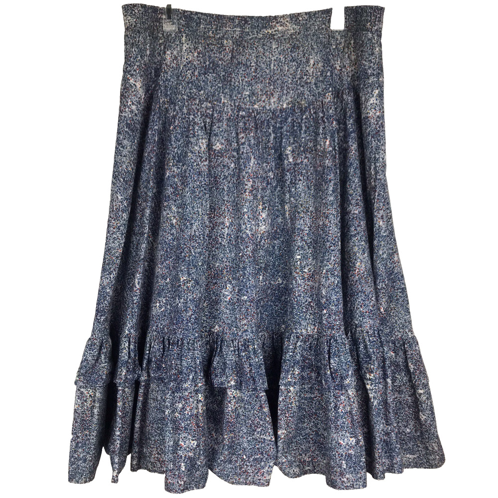Vtg Partners Please Malco Modes Circle Skirt Square Dance Rockabilly Blue Medium